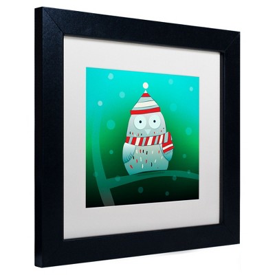 Trademark Fine Art -Carla Martell 'Owl in Tree' Matted Framed Art
