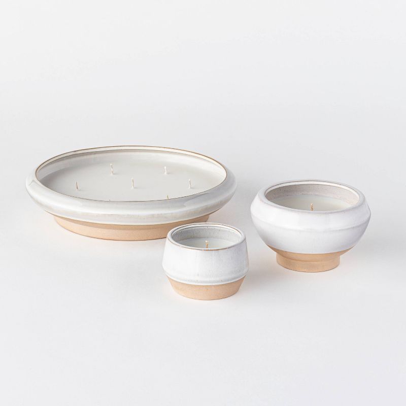 11oz Textured Ceramic Jar Candle Sandalwood &#38; Tobacco - Threshold&#8482; designed with Studio McGee, 5 of 10