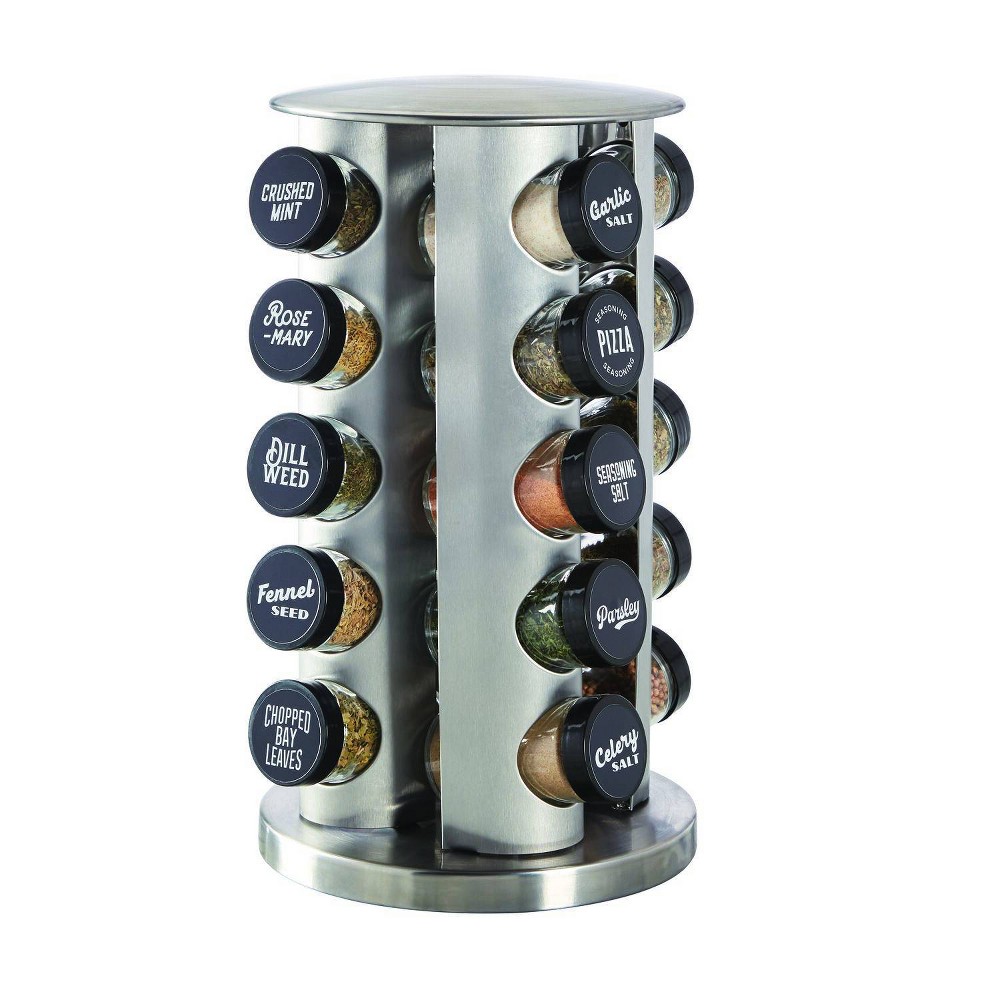 Kamenstein 20pc Jar Stainless Steel Spice Rack