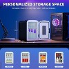 ZAFRO Mini Compact Refrigerator with Gaming Light, 4L Capacity/6 Cans Portable Mini Fridge, for Bedroom,Car,Office and Dorm,White - 3 of 4