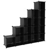 vidaXL Storage Cube Organizer with 15 Cubes Black PP - 2 of 4