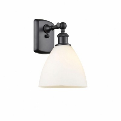 Bristol Glass - 1 Light Wall Sconce In Industrial Style-11.25 Inches Tall and 8 Inches Wide