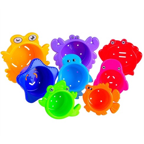 Extasticks Beautiful Colored Stacking Cups With Sea Animals - image 1 of 4