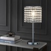 FC Design Set of 2 Modern 19"H Sparkling Acrylic Faux Crystal Beads Table Lamp With USB Charging Ports - 3 of 4