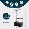 LeisureMod Etagere 4-Shelf Industrial Bookcase with Black Steel Frame and Melamine Shelves, Open Storage for Living Rooms, Offices, and Lounges - 4 of 4