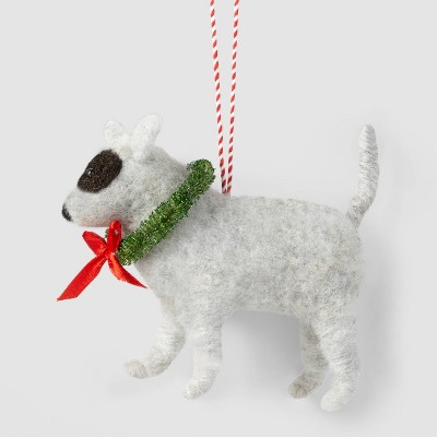 Felted Wool Bull Terrier Christmas Tree Ornament - Wondershop™