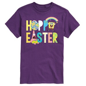 Men's - SpongeBob Squarepants - Hoppy Easter Patrick and Spongebob Short Sleeve Graphic T-Shirt - 1 of 4