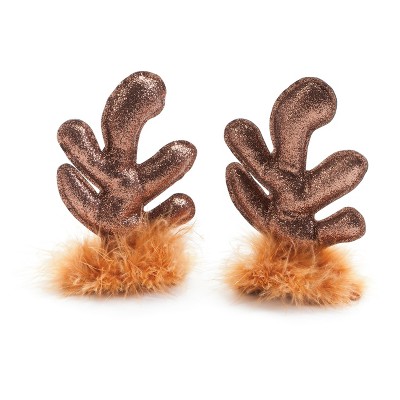 reindeer antler hair clips