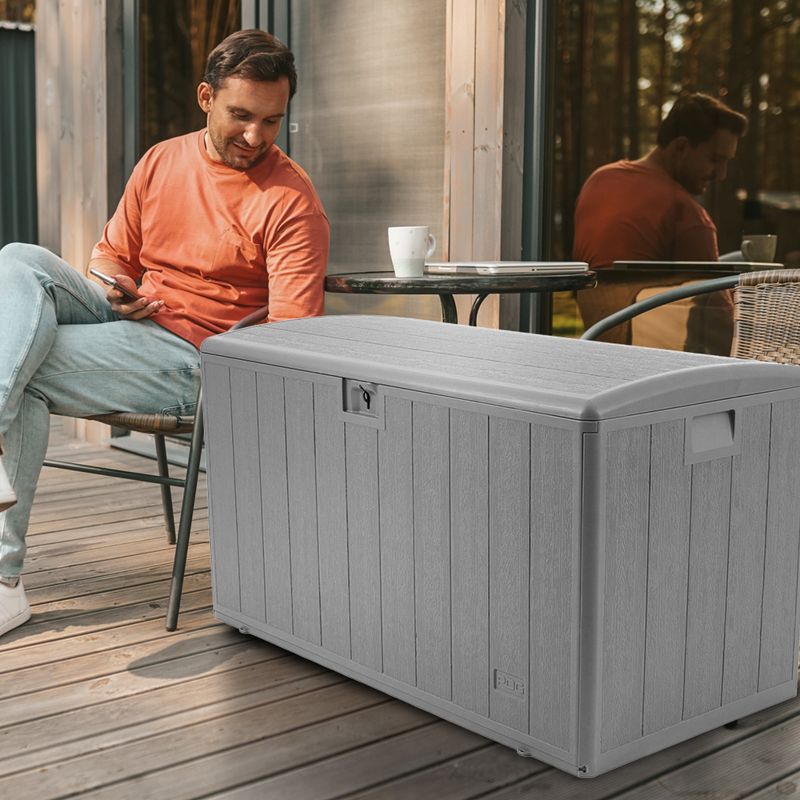 Plastic Development Group Weather-Resistant Resin Outdoor Storage Patio Deck Box with Soft-Close Lid, 5 of 7