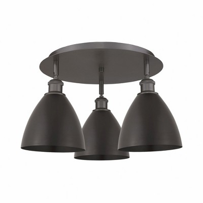 Ballston Dome - 3 Light Flush Mount In Industrial Style-10 Inches Tall and 19.25 Inches Wide