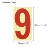 Unique Bargains 0 - 9 Vinyl Waterproof Self-Adhesive Reflective Mailbox Numbers Sticker 4.13 Inch Red 4 Set - 2 of 4
