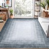 Area Rug Modern Ombre Bordered Machine Washable Rug for Living Room Bedroom Border Gradient Stain Resistant Accent Rug - 3 of 4