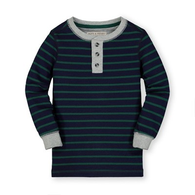 Hope & Henry Boys'  Cotton Quilted Henley Tee, Infant