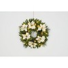 GustoWave 24 in Christmas Wreath with Light,Front Door Lighted Wreath with Pine Cones Flower Cypress Leaves Christmas Ball,Christmas Decorations - 2 of 2