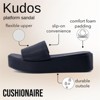 CUSHIONAIRE KUDOS Women’s Platform Sandals – Wedge Sandals for Women, Comfortable Slip-On Shoes, Dressy Summer Sandals with Cushioned Footbed - 2 of 4