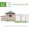 77" Wooden Chicken Coop Hen House Poultry Cage with Weatherproof Roof, Nesting Box, Enclosed Run and Removable Tray for Outdoor Backyard - 4 of 4