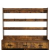 SKRAN 51.2''Minimalist Four-Door Shoe Cabinet with Coat Rack, Spacious Top,3 Drawers, 8 Shelves, Metal hooks and handles for Hallway, Entryway - 4 of 4