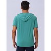 INSPIRE CHIC Men's Casual Short Sleeve Solid Color Drawstring Hooded T Shirts - 3 of 4