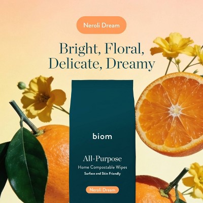 Biom Plant Based Refillable All Purpose Wipes Variety - 3pk/180ct