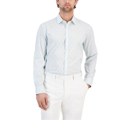Alfani Mens Two Tone Button Up Shirt