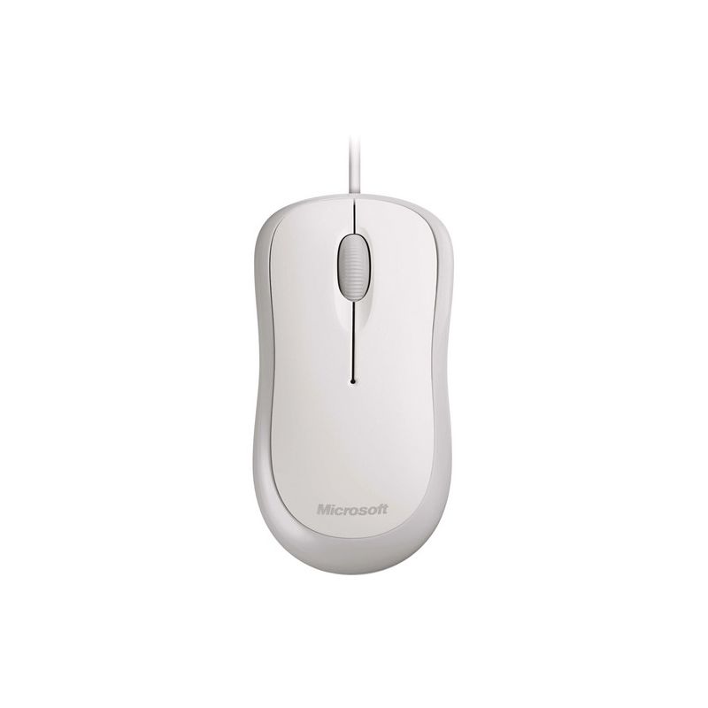 Microsoft Basic Optical Mouse White - Wired USB - Optical - 800 dpi - 3 Button(s) - Use in Left or Right Hand, 2 of 4