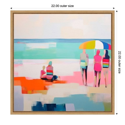 Amanti Art Summer Vibes III by Irena Orlov Canvas Wall Art Print Framed 22 x 22