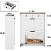 Freestanding Shoe Storage Cabinet, 2 Flip Door Shoes Storage Cabinet with 2 Drawers - 2 of 4