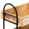 vidaXL 3-Tier Kitchen Trolley 18.1 in.x11.8 in.x29.9 in. Solid Mango Wood - 4 of 4