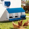 Chicken Nesting Box, Roll Away Metal Chicken Egg Laying Nest Box for Hens, Hen Roosting Boxes - 3 of 4
