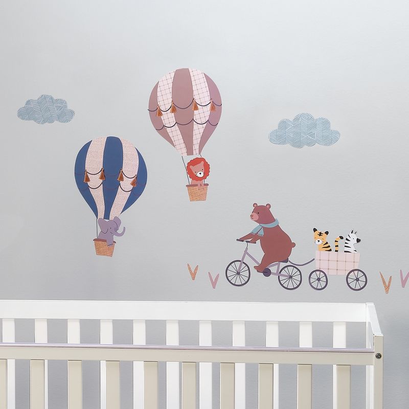 Bedtime Originals Up Up & Away Hot Air Ballon Animals Wall Decals, 3 of 5