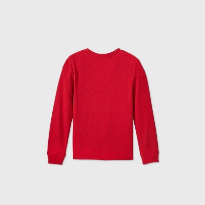 womens red thermal top