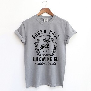Simply Sage Market Women's North Pole Brewing Co. Short Sleeve Garment Dyed Tee - 1 of 4