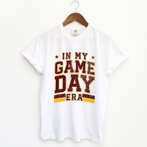 Simply Sage Market Women's In My Game Day Era - Maroon Short Sleeve Garment Dyed Tee - 1 of 4