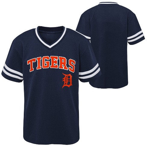 Mlb Detroit Tigers Boys' White Pinstripe Pullover Jersey - L : Target
