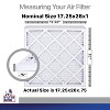 Filter King 17.25x26x1 Air Filter | 4-PACK | Carbon MERV 8 HVAC Pleated A/C Furnace Filters | MADE IN USA | Actual Size: 17.25 x 26 x .75" - 2 of 4
