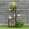 Costway Wood Plant Stand 5 Tier Shelf Multiple Flower Pot Windmill Design - 3 of 4