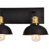 Elegant Lighting Anders Collection Wall Sconce D27 H8.3 Lt:3 Black and Brass Finish - 2 of 4
