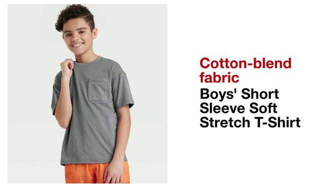 Boys' Short Sleeve Soft Stretch T-Shirt - All In Motion™, 2 of 5, play video