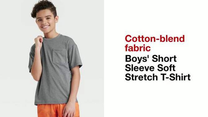 Boys' Short Sleeve Soft Stretch T-Shirt - All In Motion™, 2 of 5, play video