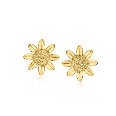 Ross-Simons 10kt Yellow Gold Floral Earrings
