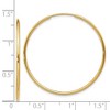 Black Bow Jewelry 1.25mm, 14k Yellow Gold Endless Hoop Earrings, 32mm (1 1/4 Inch) - 3 of 4