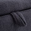 NicBex Storage Bench 50" Modern Oblong Bed End Storage Sofa Stool in Teddy Fleece for Bedroom and Entryway, Gray - 2 of 4