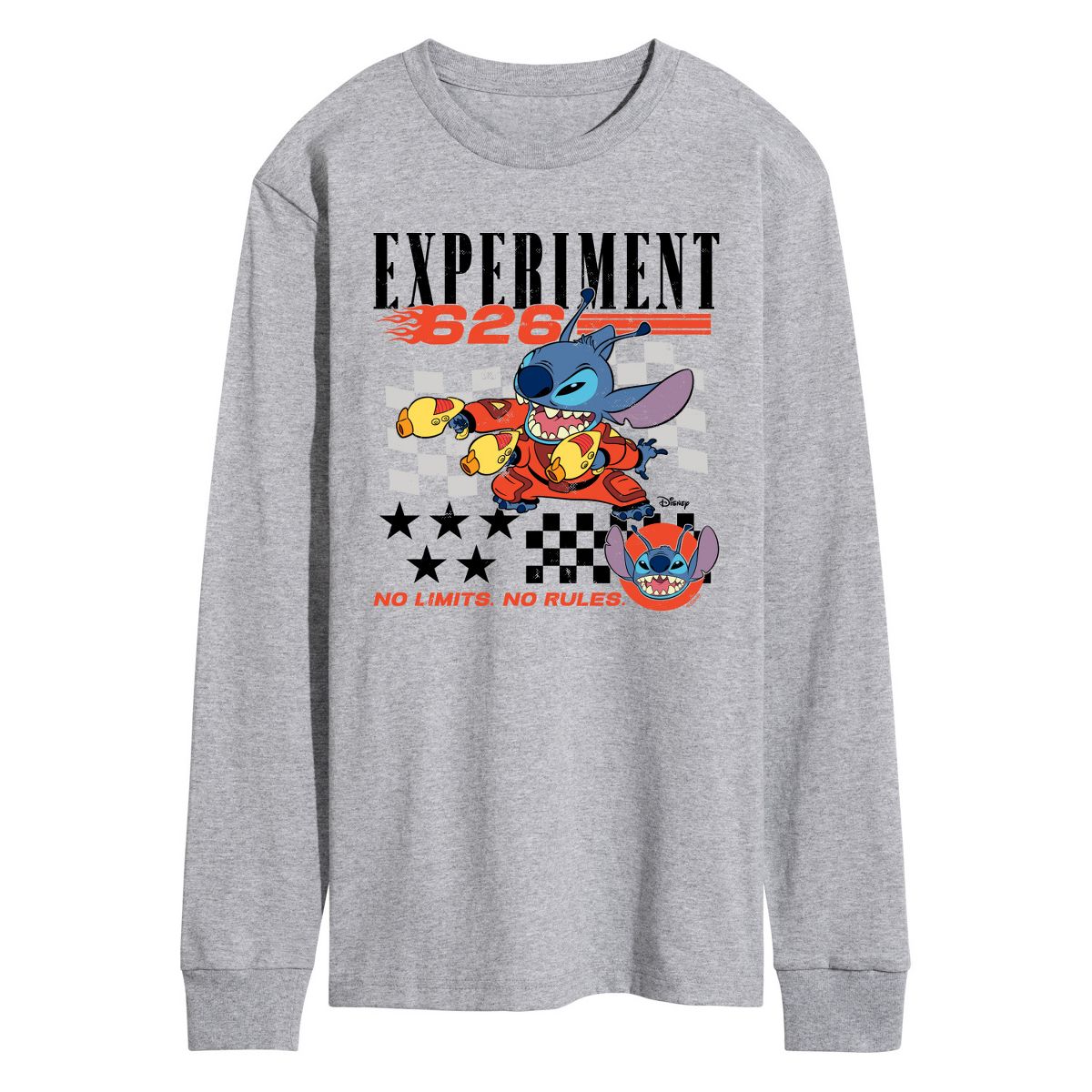 Men's - Lilo & Stitch - Stitch Racing Jersey Long Sleeve Graphic T-Shirt