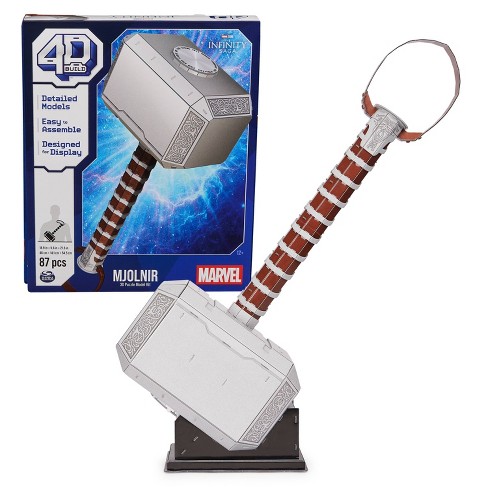 4d Build - Marvel Thor Mjolnir Hammer Model Kit Puzzle 87pc : Target