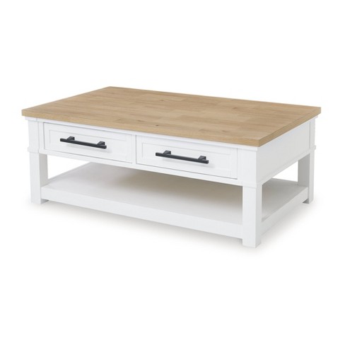 Signature Design By Ashley Ashbryn Rectangular 2 Drawer Coffee Table ...