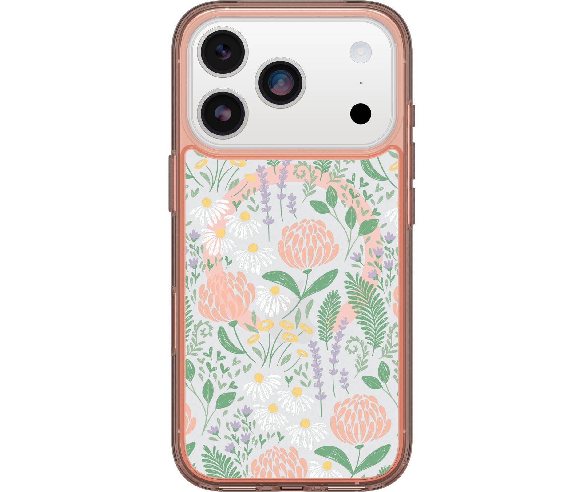 OtterBox iPhone 17 Pro Symmetry Series Case for MagSafe with Camera Control - Peachy Bloom