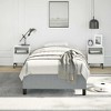 vidaXL Twin XL Bed Frame, Fabric Upholstered Platform Bed Frame, Light Gray, No Mattress - 3 of 4