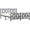 vidaXL Metal Bed Frame with Headboard and Footboard Black 59.1 in.x78.7 in. - 4 of 4
