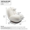 GDFStudio Oswald Modern Swivel 31.1" H Velvet Armless L-shaped Chair - 3 of 4