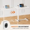 Sevobal Desks Adjustable Mobile Bed Table, Computer Desk, Mobile Standing Table, Home Office Modern Simple Style Desk, White, 25.7"*15.7" - 4 of 4